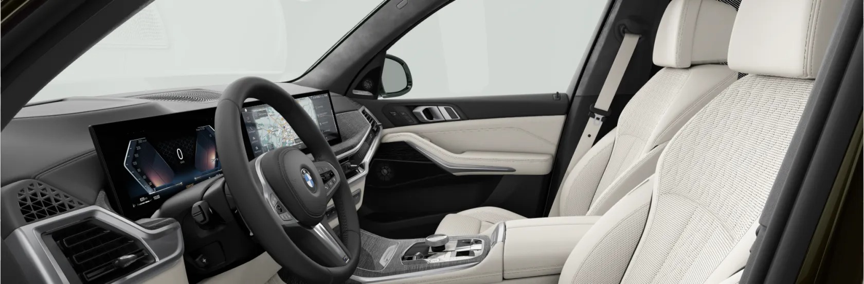BMW Individual extended leather trim 'Merino' Ivory White | Black